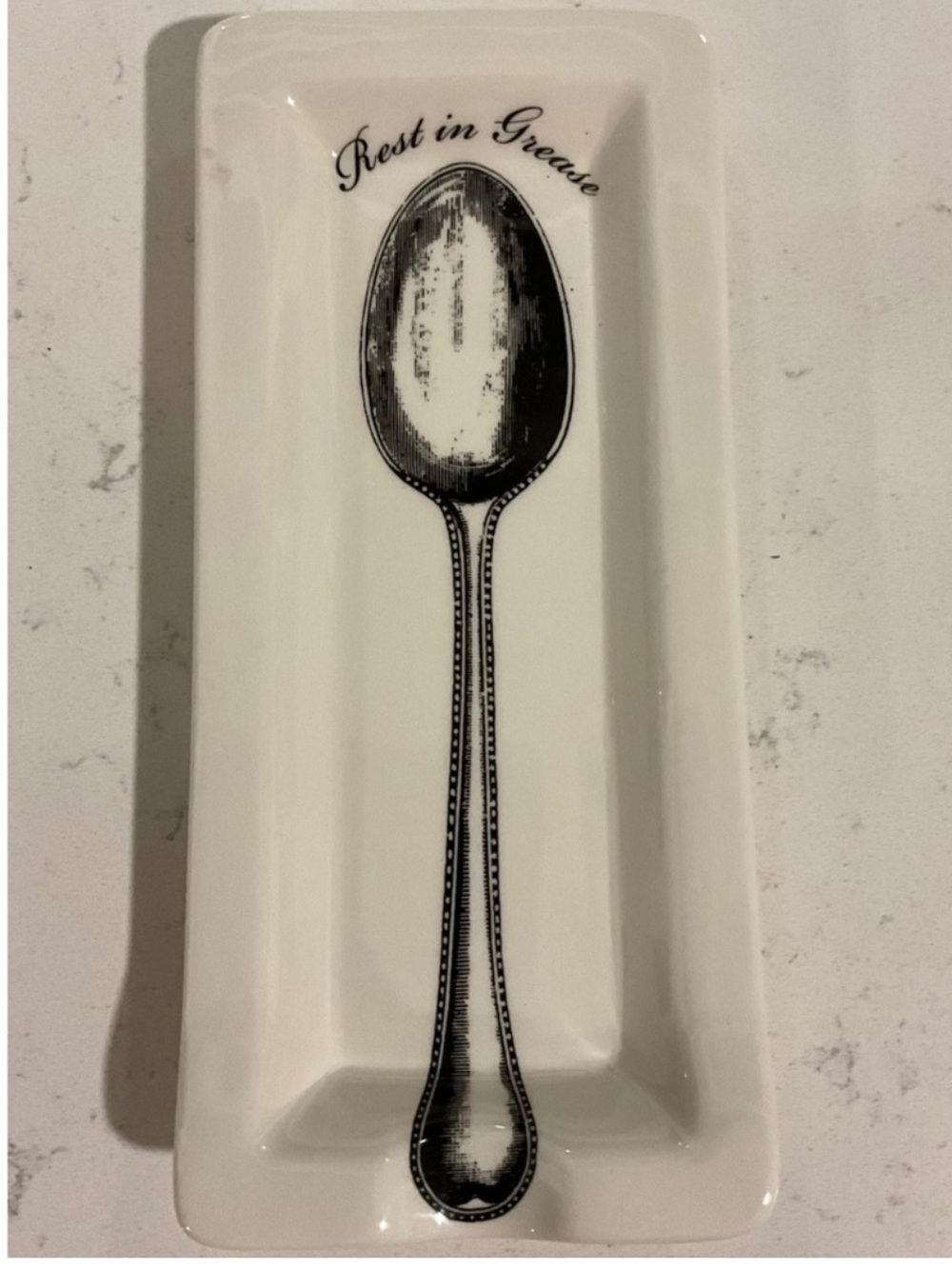 NWOT FISHS EDDY Spoon Rest Rest in Grease